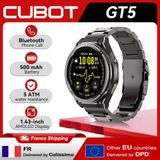 Cubot GT5 Smartwatch, 5ATM waterdicht, 1,43-inch AMOLED-scherm, bloedzuurstofmeter, fitnesstracker, hartslagmeter, GPS, 500mAh-batterij, tot 30 dagen