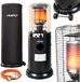 Merkloos Relaxdays Terrasverwarmer gas - 11 kW - met hoes - zwart