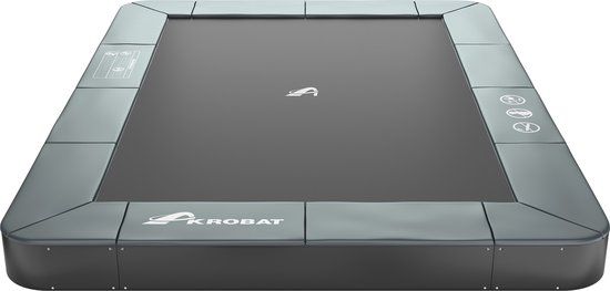 Akrobat Orbit Flat to the ground trampoline - 335 x 244 cm - Antraciet
