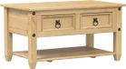 vidaXL Salontafel met lades, model Corona, 85x50x45 cm, massief grenenhout