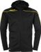 Uhlsport Stream 22 Trainingsjas Met Capuchon Zwart-Limoen Geel Maat S