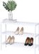 Merkloos Relaxdays Schoenenrek - Bamboe/MDF - Wit - 54,5x70x24,5 cm