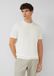 s.Oliver - T-shirt en maille en mélange coton-lin - Crème - Homme - XXL