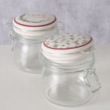Boltze Home Voorraadpot Glas met Kerstmotief 450 ml
