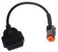 SIXTOL MECHANIC CABLE 20 | OBD-II adapter 4-pin naar 16-pin | Compatibel met Harley-Davidson | Diagnostische kabel | 32 cm