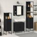 Maison Exclusive - Armoire de salle de bain avec étagères, 4 pièces, noir, bois composite
