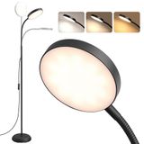 VASAGLE Lampadaire LED sur Pied Salon, Lampe de Lecture, 22x22x170cm