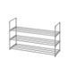 JOYFURNOS Étagère de rangement pour chaussures en métal à 3 niveaux, Organisateur de chaussures empilable, Pour entrée, Gris