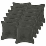 vidaXL - Kussensloop - 6 pcs - HOUTEN - Donkergrijs - 50 x 50 cm - Bouclé