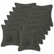 vidaXL - Kussensloop - 6 pcs - HOUTEN - Donkergrijs - 50 x 50 cm - Bouclé