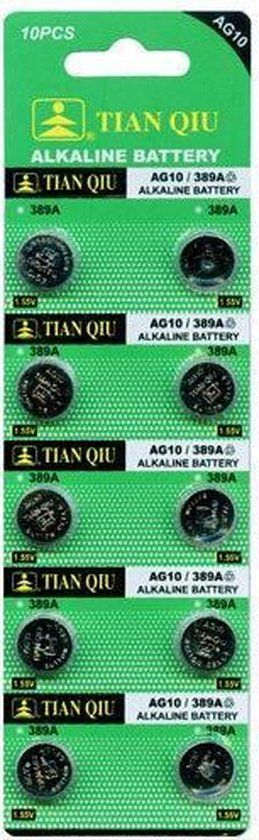 T&E AG10 Batterijen Strip - 10 stuks