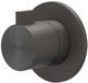 IVY Tribe Symmetry Afbouwdeel voor Inbouwstopkraan met Rond Rozet - Geborsteld RVS316 - Carbon Black PVD
