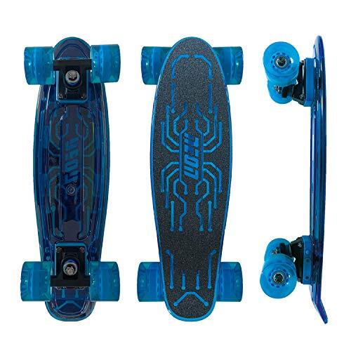 Mondo Toys 25238 – skateboard met licht – Neon Hype – blauw – stadsreis – kinderen vanaf 5 jaar
