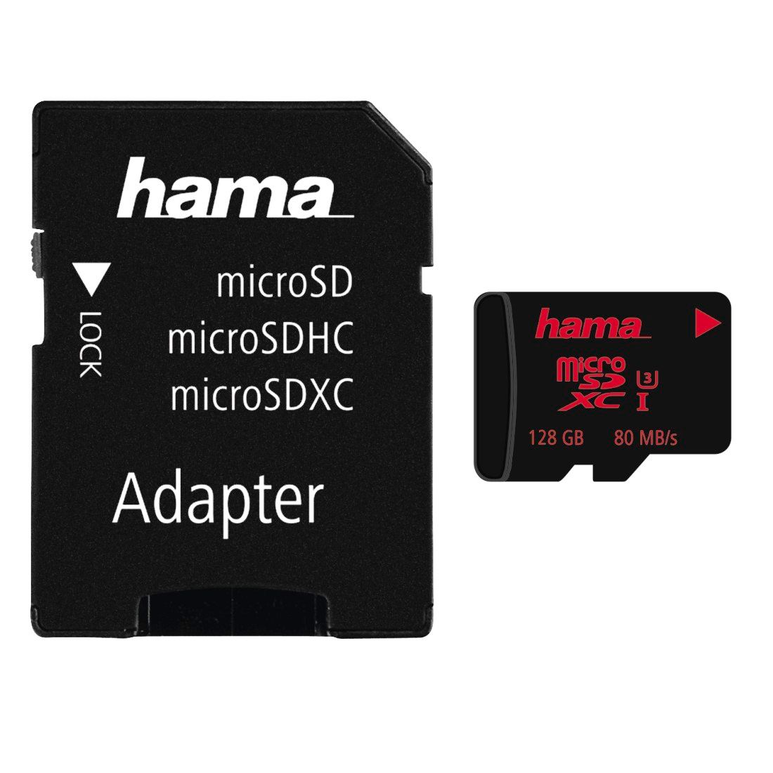 Hama microSDXC 128GB - Class 3 - 80MB/s - Zwart