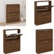 vidaXL Schoenenkast 59x17x81 cm bewerkt hout bruin eikenkleur