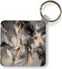 TheKeyMeister Sleutelhanger - Unisex - Goud - Marmer - Plastic