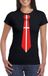 Bellatio Decorations Shoppartners Bv Zwart t-shirt met Deense vlag stropdas dames - Denemarken supporter M
