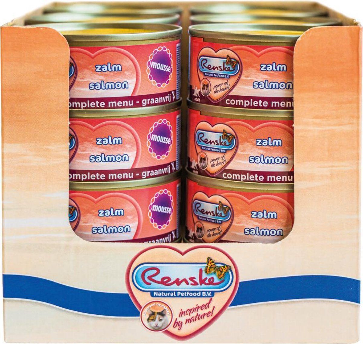 RENSKE Kattenvoer - Mousse Zalm - 24 x 70 gr - Voordeelverpakking