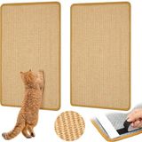 Merkloos / Sans marque Shenzhen Haorui Industrial Technology Co., Ltd. Katten Krabmat - Met Kattenmunt en Sisal - Krabbescherming voor Bank - 2 stuks