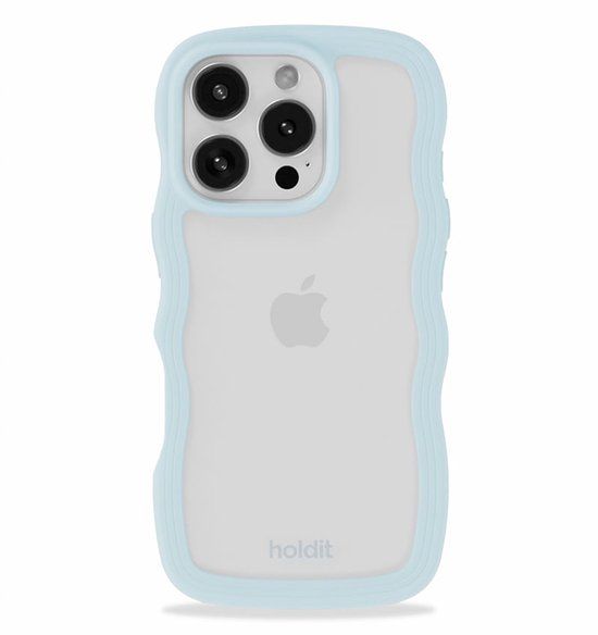 Holdit Wavy Case geschikt voor Apple iPhone 16 Pro Max - Mineral Blue