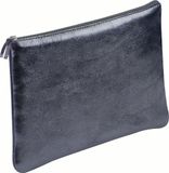 Clairefontaine 8707C Etui (met parelmoer-effect, 22 x 11 cm, praktisch en robuust, van leer) 1 stuk petrol blauw