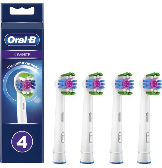 Oral-B 3DWhite Opzetborstels - 4 stuks - Wit