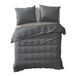 Yellow Percale Dekbedovertrek - Litsjumeaux - 240x200/220 cm - Steel Grey