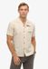 Superdry Resort overhemd Heren Oatmeal Beige Linnen Katoen Regular Fit 3XL