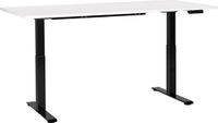 Beliani DESTIN III - Elektrisch Verstelbaar bureau - Wit/Zwart - 180 cm