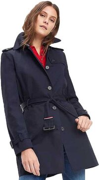 Tommy Hilfiger Heritage Trench Coat - Blauw - Maat L - Vrouwen