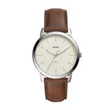 Fossil FS5439 Herenhorloge 44 mm Zilverkleurig Leer Bruin