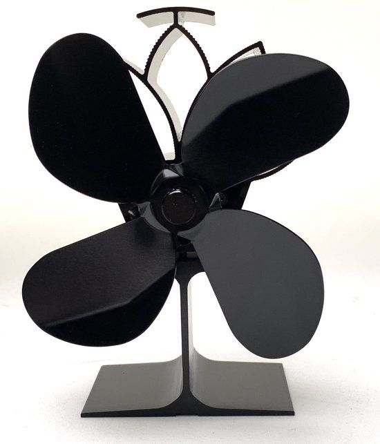 VuurZon ecofan kachelventilator - warmte beveiliging in de voet - zwart