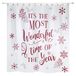 Avanti Linens Sparkle Collection Fabric Shower Curtain, Holiday Bathroom Decor (72")