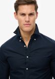 Superdry - Oxford overhemd met lange mouwen - Heren - XXL - Katoen - Eclipse Navy