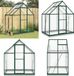 vidaXL Serre avec cadre de base 169x114x202 cm aluminium vert