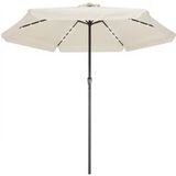 Kingsleeve Parasol - LED-verlichting 330 cm – Solar Beige