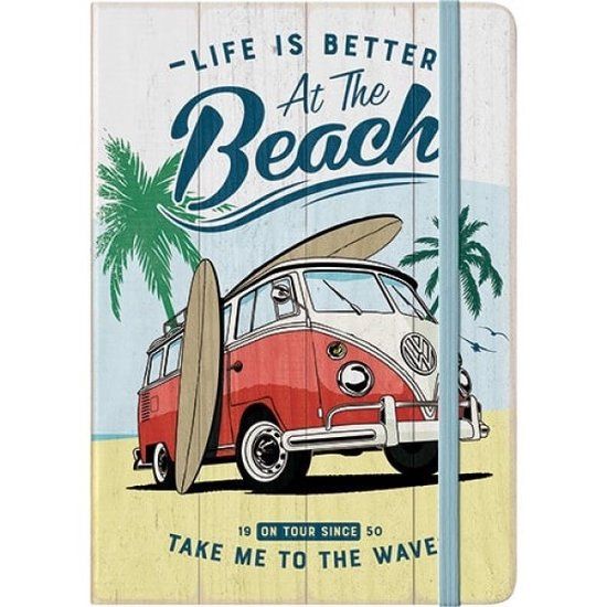 Nostalgic Art Merchandising Volkswagen Life Is Better At The Beach Bullet Journal
