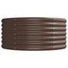 Jardinière 512x80x36 cm acier galvanisé marron