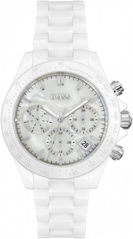 1820 BOSS NOVIA CERAMIC Dames Horloge - Wit - 38 mm