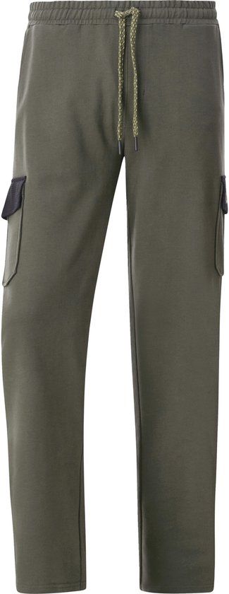 Jan Vanderstorm Heren Joggingbroek - 68/70 - Olijfgroen - Plus Size