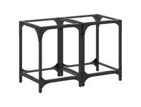 Maison Exclusive - Tables basses avec plateau en verre, 2 pièces, transparent, 30x30x40 cm, acier
