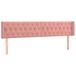 VidaXL Hoofdbord met randen 183x16x78/88 cm fluweel roze