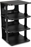 Plasticforte Schoenenrek verticaal - stapelbaar - zwart - kunststof - 26 x 25 x 44 cm - voor 4x paar schoenen - ruimtebesparend/opbergruimte