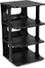 Plasticforte Schoenenrek verticaal - stapelbaar - zwart - kunststof - 26 x 25 x 44 cm - voor 4x paar schoenen - ruimtebesparend/opbergruimte