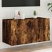 Prolenta Maison Exclusive - TV-meubel met LED-verlichting, gerookt eikenhout, 80x35x41 cm