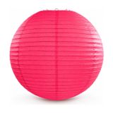 Merkloos / Sans marque Luxe bol feest lampion - fuchsia roze - dia 50 cm - papier