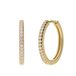 Lucardi Dames Zilveren goldplated oorbellen met zirkonia 20mm