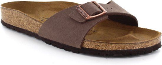 Birkenstock Madrid Sportieve slippers Dames Maat 42 Bruin Mocca BFNB