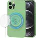 Techsuit Soft Flex Silicone Back Cover hoesje met MagSafe voor Apple iPhone 12 Pro - Mint Green