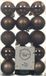 Decoris Kerstballen - 30 stuks - Walnoot bruin - D6 cm - Kunststof
